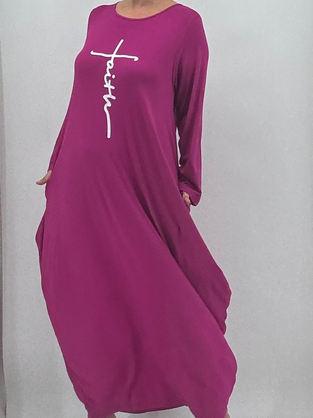 Karachic by NF NEW Faith God Oversized Lagenlook Church Religion Muumuu Dress